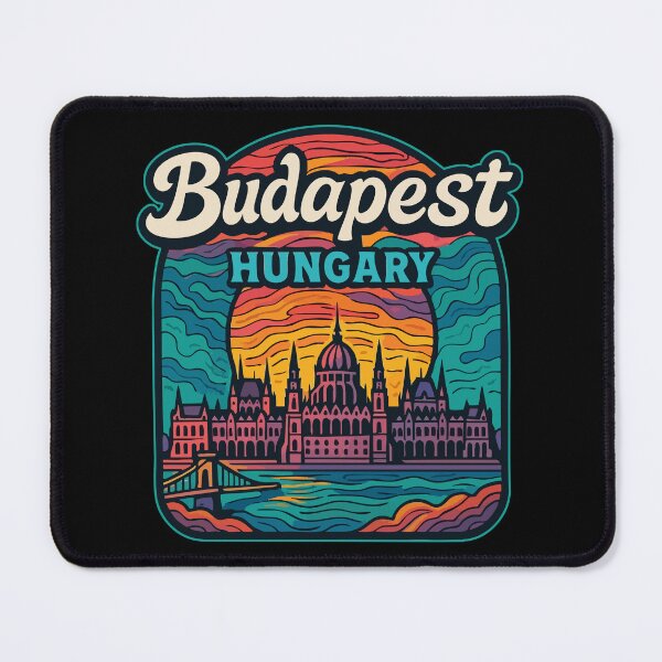 Item preview, Budapest Hungary Travel Retro Trippy designed and sold by TomFrontierArt.