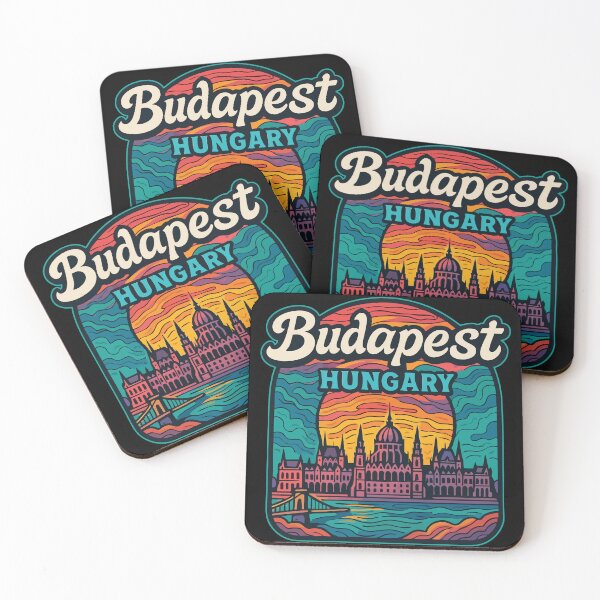 Item preview, Budapest Hungary Travel Retro Trippy designed and sold by TomFrontierArt.