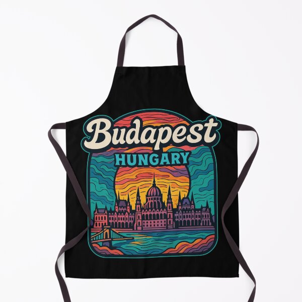Item preview, Budapest Hungary Travel Retro Trippy designed and sold by TomFrontierArt.