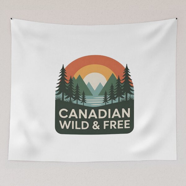 Item preview, Canadian Wild & Free Mountain Sunset Design designed and sold by Paper Drip.