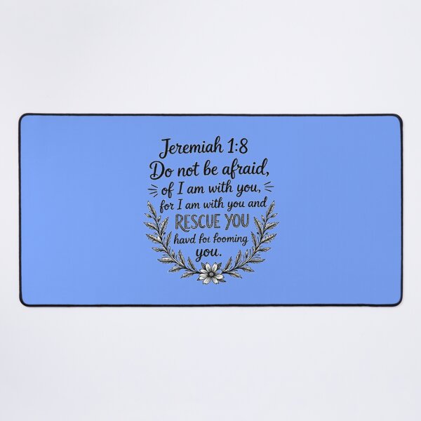 Item preview, Jeremiah 1:8 Bible Verse Sketch – “Do Not Be Afraid, I Am With You to Rescue You” designed and sold by PaintMeWorld.