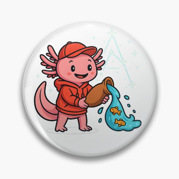 Item preview, Axie the Aquarius Axolotl Cartoon designed and sold by anniejunoaxie.