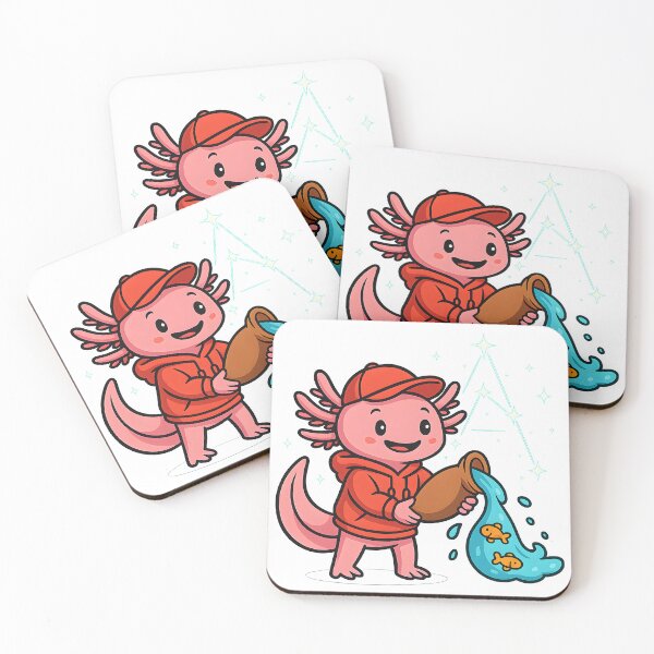 Item preview, Axie the Aquarius Axolotl Cartoon designed and sold by anniejunoaxie.