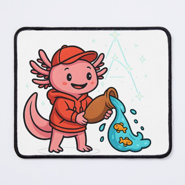 Item preview, Axie the Aquarius Axolotl Cartoon designed and sold by anniejunoaxie.