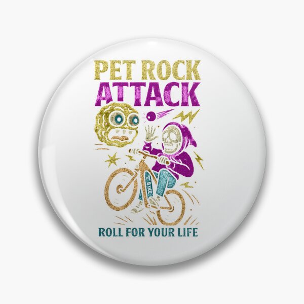 Item preview, Pet Rock Attack – Skeleton E-Bike Halloween Classic T-Shirt designed and sold by inkfluenceart.