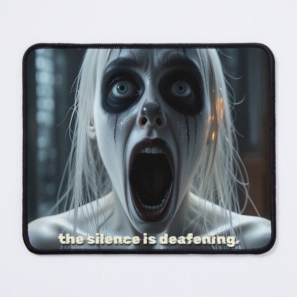 Item preview, Psychological Horror Art "the silence is deafening." | Modern Ghost Scream designed and sold by EnigmaticGoth.