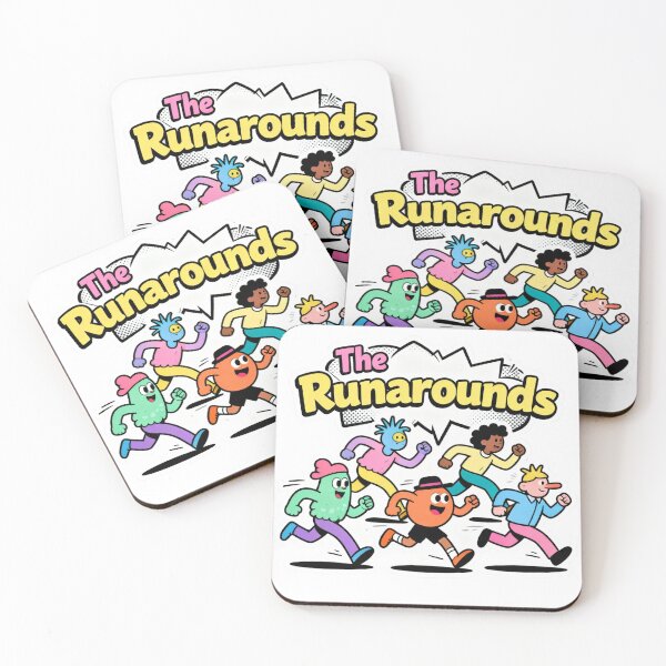 Item preview, Running Cartoon Crew | Colorful Team Sprint | Playful Comic Sticker designed and sold by Creative Spark.