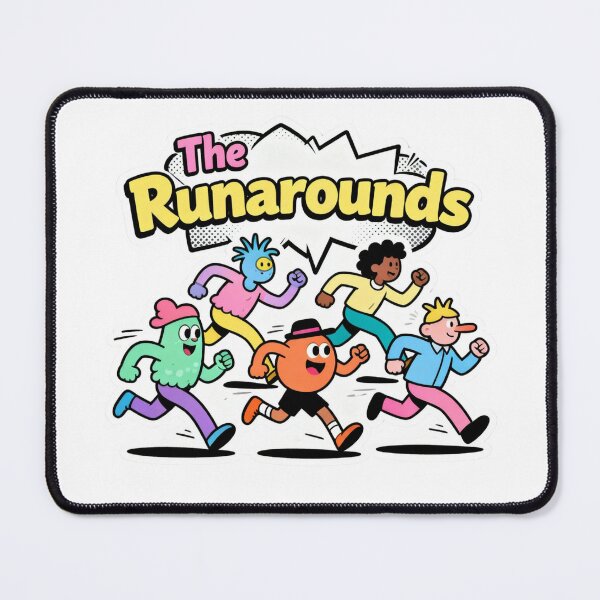 Item preview, Running Cartoon Crew | Colorful Team Sprint | Playful Comic Sticker designed and sold by Creative Spark.