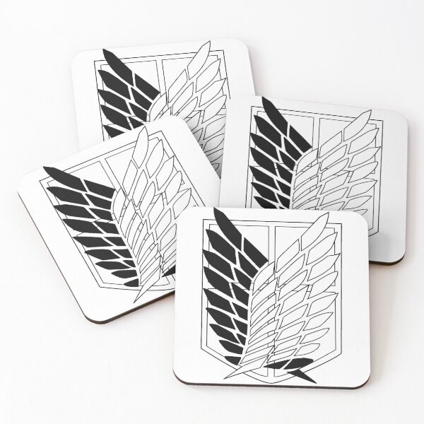 Item preview, Exploration Battalion SnK Black & White Emblem designed and sold by atenyos.