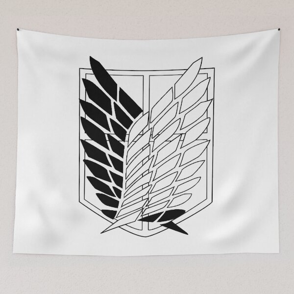 Item preview, Exploration Battalion SnK Black & White Emblem designed and sold by atenyos.