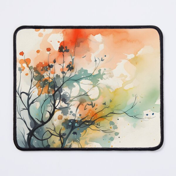Item preview, Abstract Swirly Tree – Watercolor Autumn to Winter Illustration designed and sold by EmeraldeaDesign.