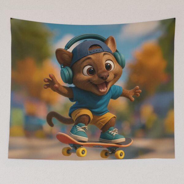 Item preview, Skater Jaguarundi Wildcat designed and sold by Sillytoe.
