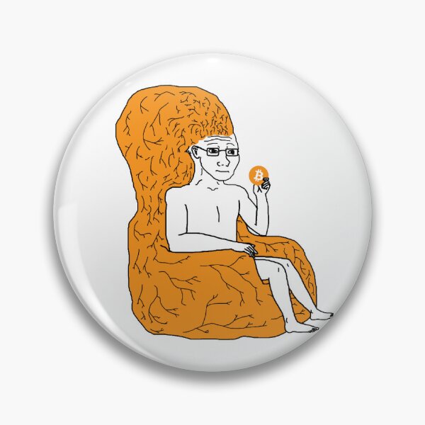 Item preview, Big Brain Wojak Bitcoin designed and sold by CyberRex.