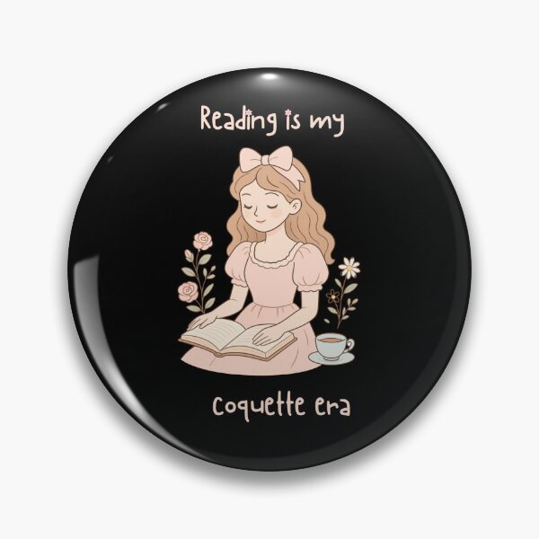 Item preview, Bookish Coquette Girl Pastel Aesthetic Reading Art designed and sold by Kotalo.