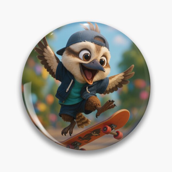 Item preview, Skater Kookaburra Laughing designed and sold by Sillytoe.