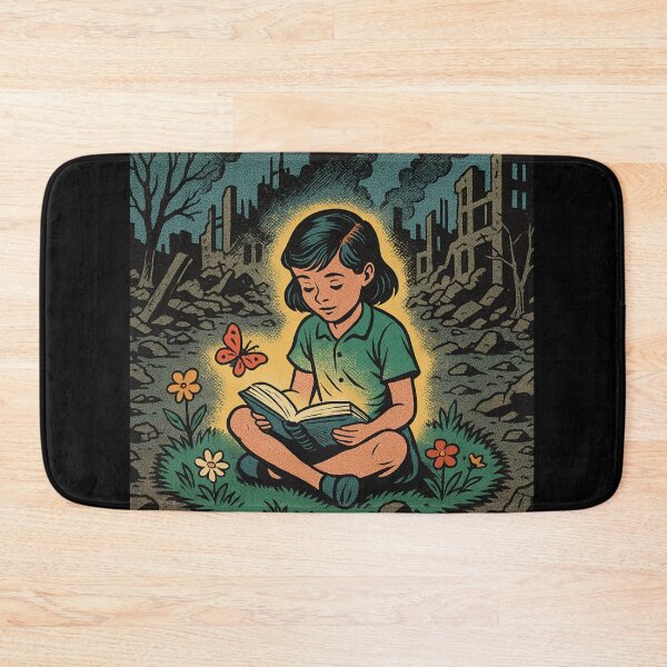 Item preview, Book Addict Retro Comic Sticker – Reading Light in Ruins Pop Art Illustration designed and sold by JacobKAurumhead.