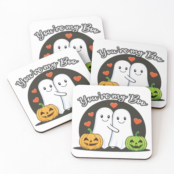 Item preview, You're my Boo | Cute Ghosts with Hearts and Pumpkins designed and sold by ScribbL-ScrabbL.