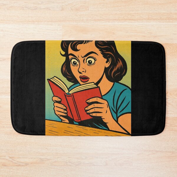 Item preview, Book Addict Retro Comic Sticker – Shocked Reader Pop Art Illustration designed and sold by JacobKAurumhead.