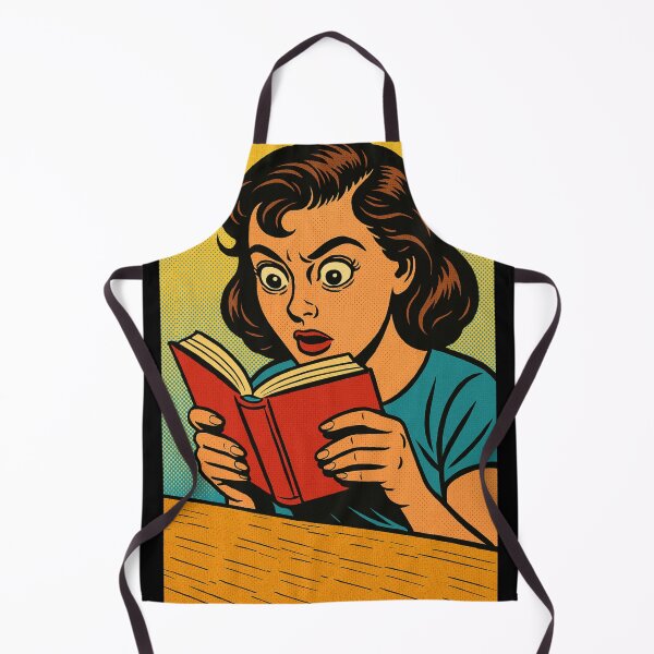 Item preview, Book Addict Retro Comic Sticker – Shocked Reader Pop Art Illustration designed and sold by JacobKAurumhead.