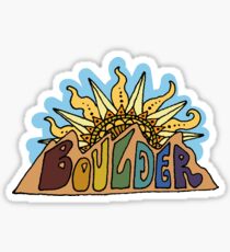 boulder mountain sunrise Sticker