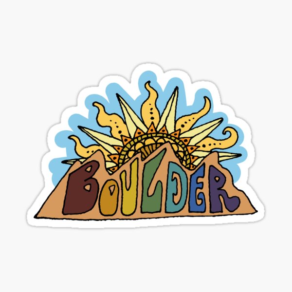 boulder mountain sunrise Sticker