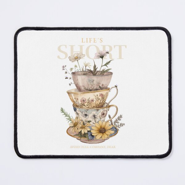 Item preview, Life’s Short - Avoid Dull Company Vintage Teacup Design designed and sold by 3nityoneart.