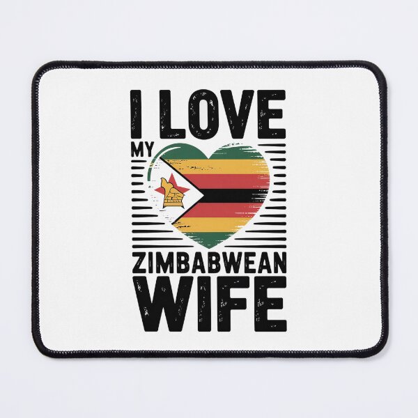 Item preview, I Love My Zimbabwean Wife - zimbabwe, zimbabwean, zimbabwean flag, zimbabwe flag, africa, zimbabwean husband, designed and sold by The Hobby Bunny.