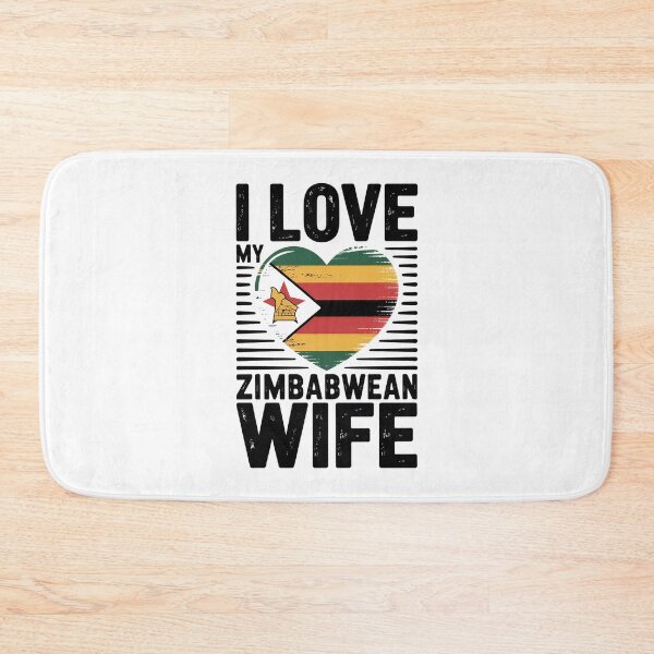 Item preview, I Love My Zimbabwean Wife - zimbabwe, zimbabwean, zimbabwean flag, zimbabwe flag, africa, zimbabwean husband, designed and sold by The Hobby Bunny.