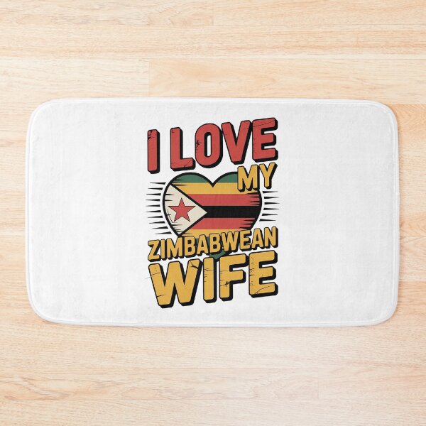 Item preview, I Love My Zimbabwean Wife - zimbabwe, zimbabwean, zimbabwean flag, zimbabwe flag, africa, zimbabwean husband, designed and sold by The Hobby Bunny.