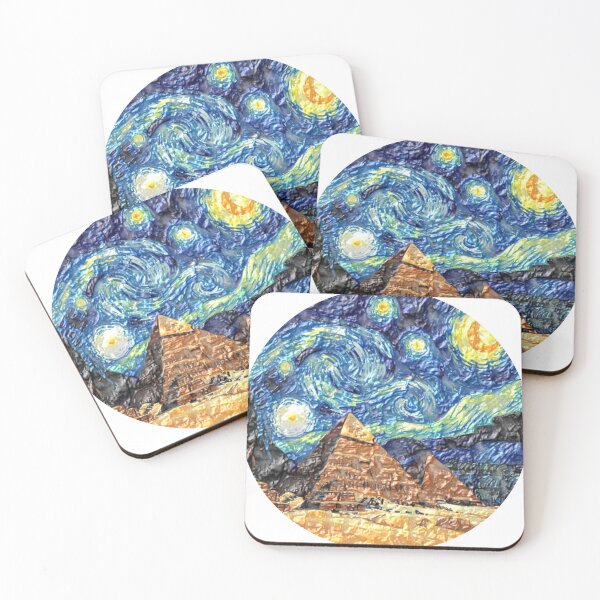 Item preview, pyramids wrinkled starry night colorful abstract design designed and sold by SmashingDeals.