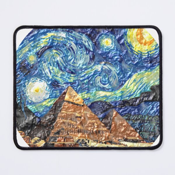 Item preview, pyramids wrinkled starry night colorful abstract design designed and sold by SmashingDeals.