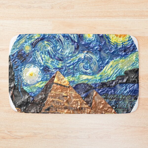 Item preview, pyramids wrinkled starry night colorful abstract design designed and sold by SmashingDeals.