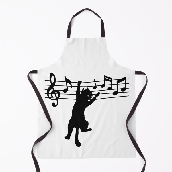 Item preview, Cat Playing Clef Notes, funny music cat designed and sold by Kondi-Art.