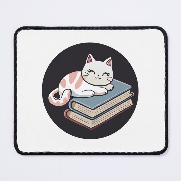 Item preview, Cat falling asleep on books designed and sold by jazzydevil.