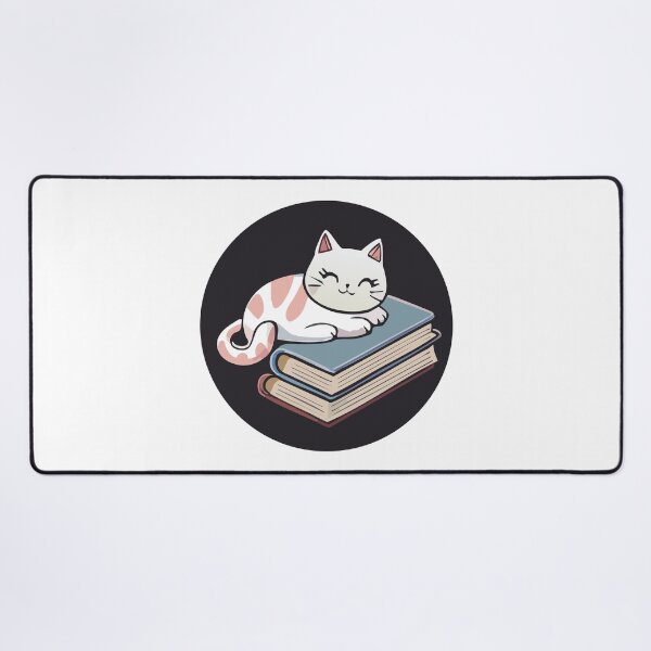 Item preview, Cat falling asleep on books designed and sold by jazzydevil.