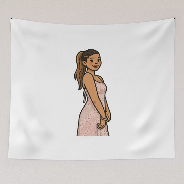 Item preview, Floral Maxi Dress Cartoon Sticker designed and sold by ha11e11.
