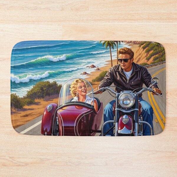 Item preview, Hollywood Icons – James Dean & Marilyn Monroe in Malibu Sidecar Adventure designed and sold by Art's Diner.