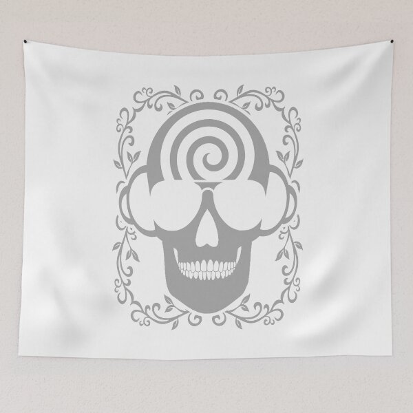 Item preview, Cool Grey Skull Dj designed and sold by moon70star-m70s.