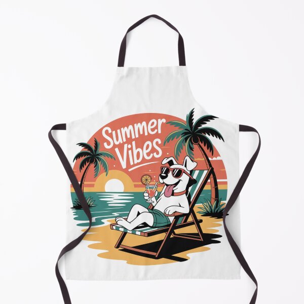 Aperçu de l'œuvre Summer Vibes Dog on the Beach Sunset créée et vendue par WitchyWhisper.