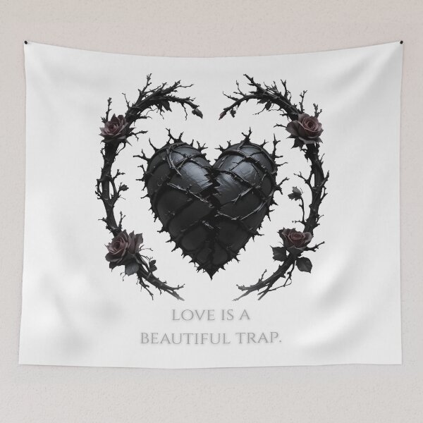 Item preview, Gothic Broken Heart "Love is a beautiful trap." | Dark Romance, Trad Goth designed and sold by EnigmaticGoth.