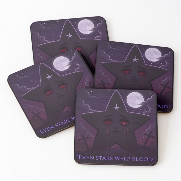 Item preview, Sad Crying Star "Even stars weep blood." | Celestial Goth, Dark Fantasy Art designed and sold by EnigmaticGoth.