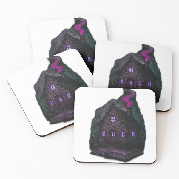 Item preview, Haunted Storybook Cottage | dark spooky house purple designed and sold by thatgirlrenee91.