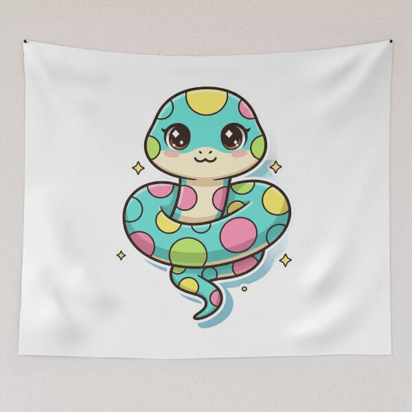 Item preview, Adorable Kawaii Cartoon Snake designed and sold by ToonyTeez.