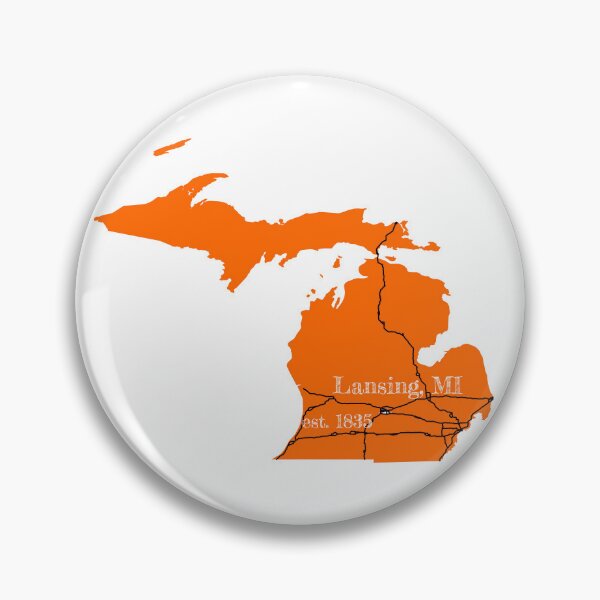 Item preview, Lansing, MI [Orange] designed and sold by PhilbonianDezin.