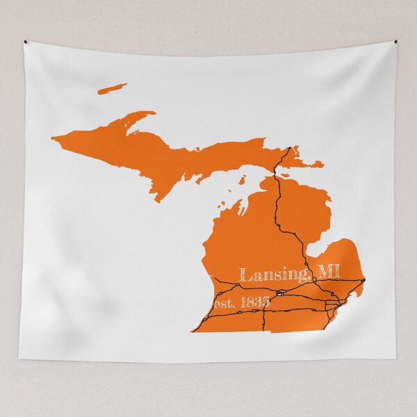Item preview, Lansing, MI [Orange] designed and sold by PhilbonianDezin.
