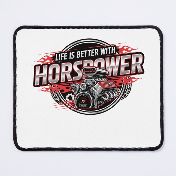 Item preview, Life Is Better With Horsepower Car Engine – Funny Car Enthusiast Gift designed and sold by LuxeGraphix.