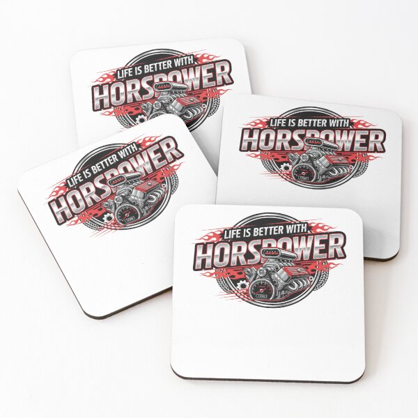 Item preview, Life Is Better With Horsepower Car Engine – Funny Car Enthusiast Gift designed and sold by LuxeGraphix.