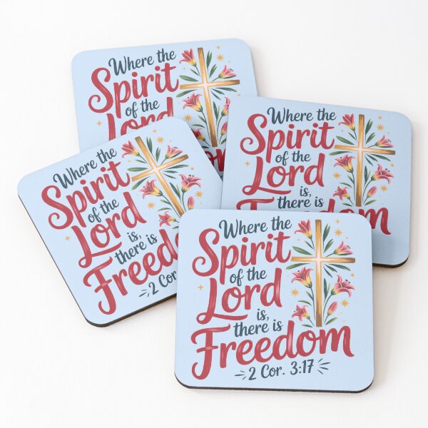 Item preview, Where the Spirit of the Lord Is There Is Freedom, 2 Corinthians 3:17, Christian Scripture, Faith Inspiration, Religious Gift designed and sold by Hope & Light Designs.
