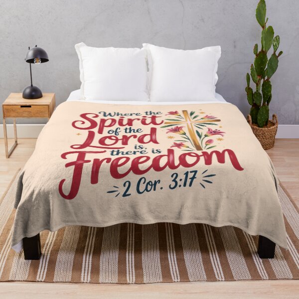 Item preview, Where the Spirit of the Lord Is There Is Freedom, 2 Corinthians 3:17, Christian Scripture, Faith Inspiration, Religious Gift designed and sold by Hope & Light Designs.