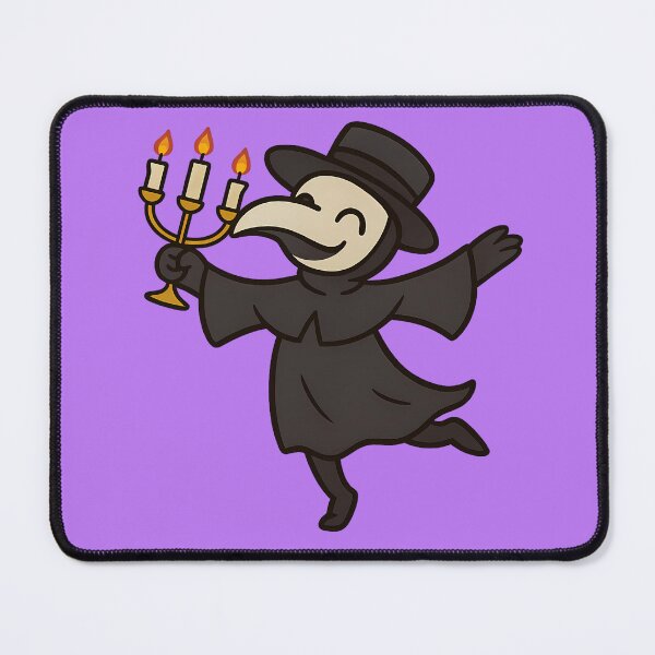 Item preview, Spooky Cute Dancing Plague Doctor with Candelabra designed and sold by designsbyhw.